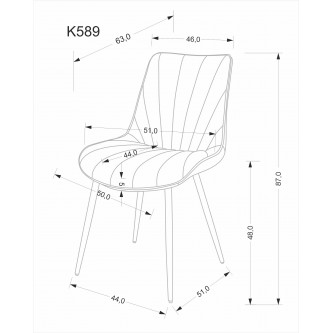 K589 krzesło, popielaty