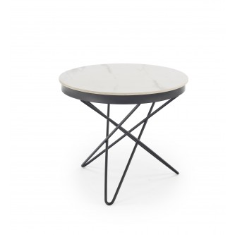 LEILA 2 ława, biały marmur / czarny (2p1szt)