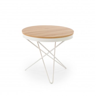 LEILA ława, naturalny / biały (1p1szt)