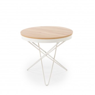 LEILA ława, naturalny / biały (1p1szt)