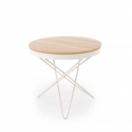 LEILA ława, naturalny / biały (1p1szt)