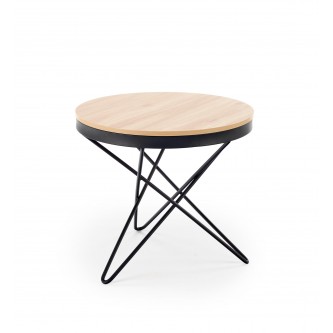 LEILA ława, naturalny / czarny (1p1szt)