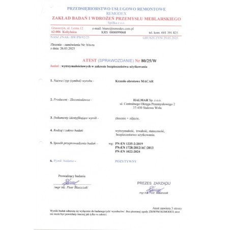 MACAR fotel gabinetowy, czarny (1p1szt)