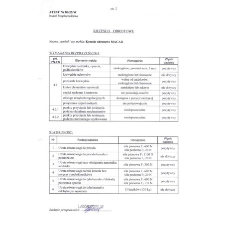 MACAR fotel gabinetowy, czarny (1p1szt)