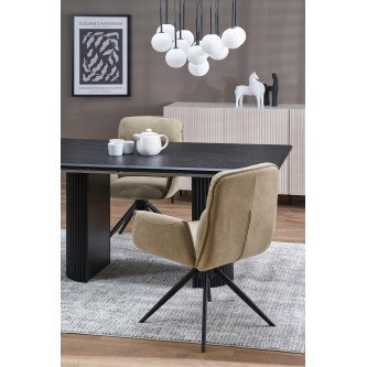 BOLERO stół rozkładany 160-250x90x78 cm dąb naturalny/czarny (3p1szt)