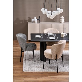 BOLERO stół rozkładany 160-250x90x78 cm dąb naturalny/czarny (3p1szt)