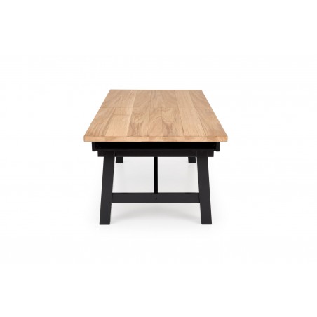 FIESTA stół rozkładany 200-280x100x77 cm dąb naturalny/czarny (3p1szt)