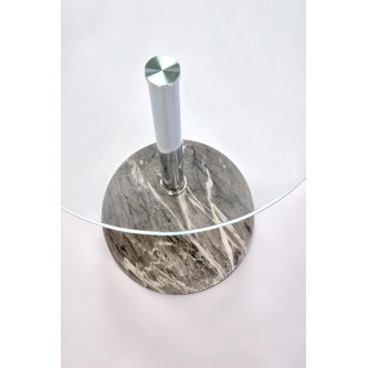ARIANA ława, popielaty marmur / transparentny (2p1szt)