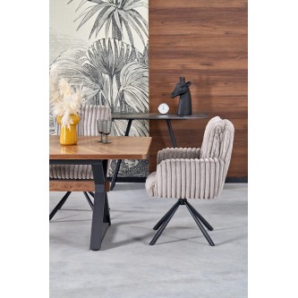 BARON stół rozkładany, orzechowy / czarny (2p1szt)