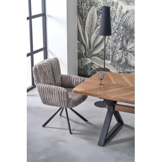 BARON stół rozkładany, orzechowy / czarny (2p1szt)