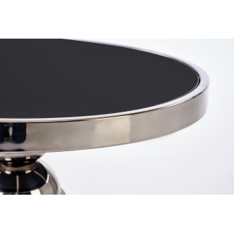 CARLA ława, czarny / srebrny (1p1szt)