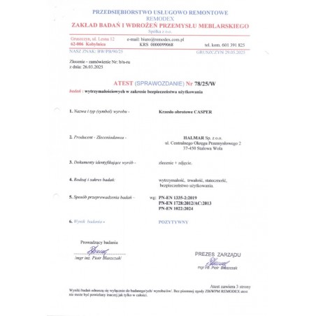 CASPER fotel gabinetowy czarny (1p1szt)