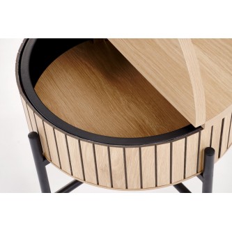 DANTE zestaw 2 ław, naturalny / czarny (1p1zestaw)