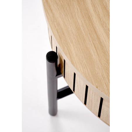 DANTE zestaw 2 ław, naturalny / czarny (1p1zestaw)