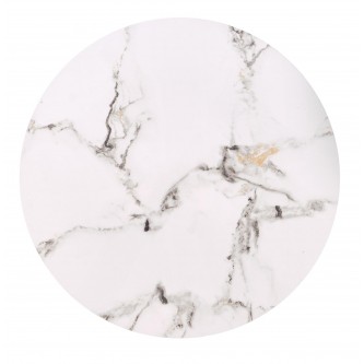 FATIMA zestaw 2 ław, biały marmur / czarny (1p1szt)