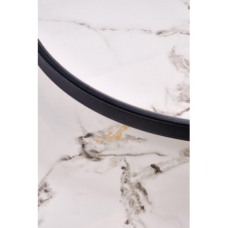 FATIMA zestaw 2 ław, biały marmur / czarny (1p1szt)