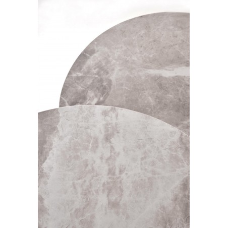 ITAKA zestaw 2 ław, popielaty marmur / grafitowy (1p1szt)