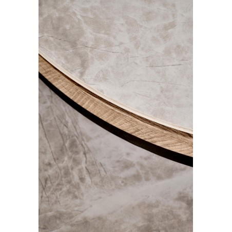 ITAKA zestaw 2 ław, popielaty marmur / grafitowy (1p1szt)