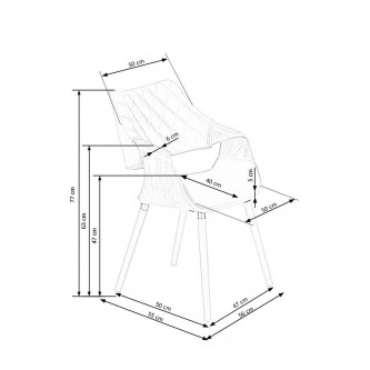 K396 krzesło orzechowy / beżowy (1p1szt)