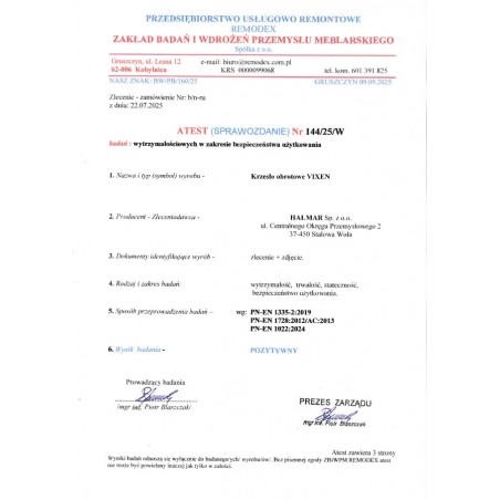 VIXEN fotel gabinetowy czarny (1p1szt)