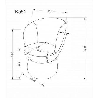K581 krzesło popielaty (1p1szt)
