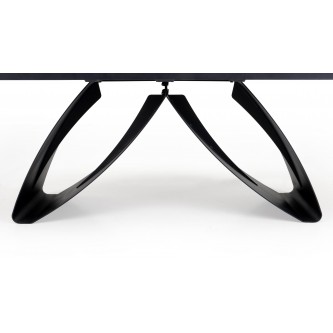 HILARIO stół rozkładany, blat - orzechowy, nogi - czarny (3p1szt)