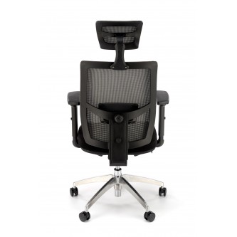 ADMIRAL fotel gabinetowy popielato / czarny