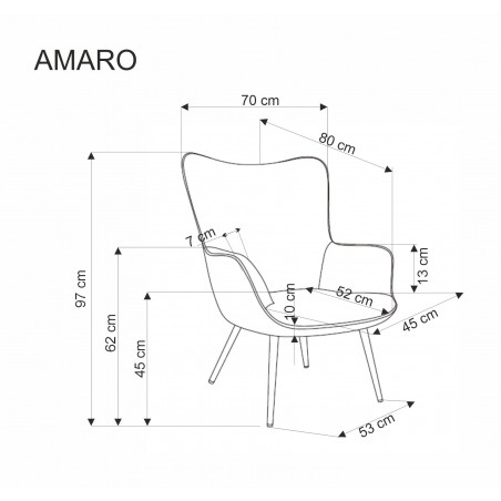 AMARO fotel wypoczynkowy, oliwkowy (1p1szt)