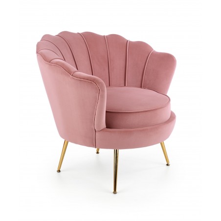 AMORINITO fotel wypoczynkowy jasny różowy / złoty