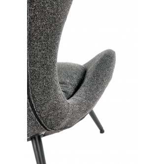 ATLANTIS fotel wypoczynkowy antracytowy / czarny