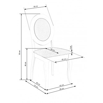 BAROCK krzesło biały / popielaty (1p2szt)