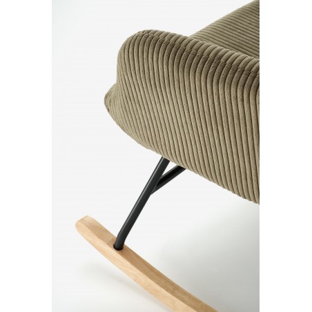 BELMIRO fotel wypoczynkowy z funkcją kołyski, oliwkowy (1p1szt)