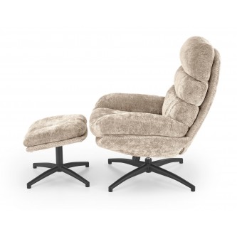 DARIO fotel wypoczynkowy z podnóżkiem oraz z funkcją kołyski, beżowy (1p1szt)