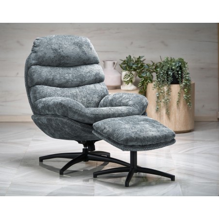 DARIO fotel wypoczynkowy z podnóżkiem oraz z funkcją kołyski, niebieski (1p1szt)