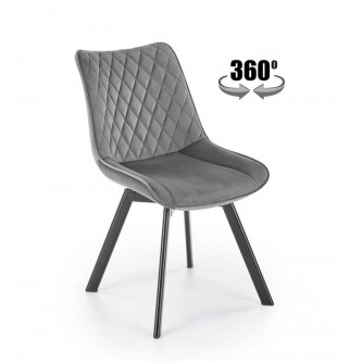 K520 krzesło nogi - czarne, siedzisko - ciemny popiel (1p2szt)