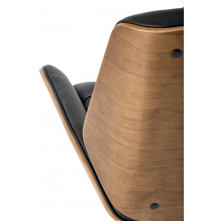 GAVIN fotel gabinetowy orzechowy / czarny (1p1szt)