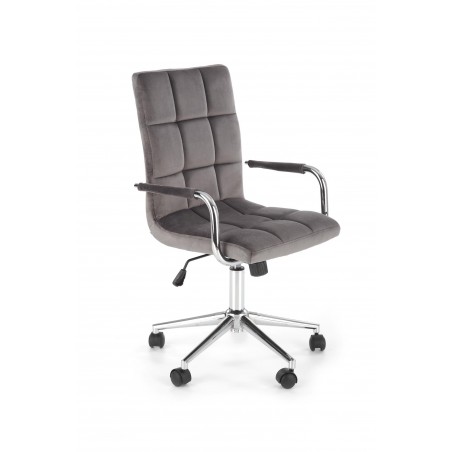 GONZO 4 fotel młodzieżowy popielaty velvet (1p1szt)