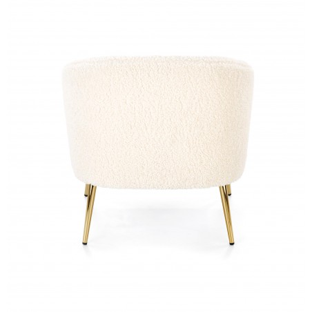 GRIFON fotel wypoczynkowy kremowy / złoty (1p1szt)