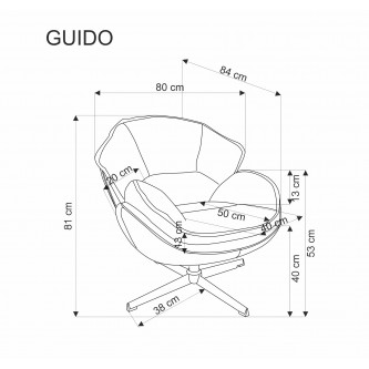 GUIDO fotel wypoczynkowy beżowy (1p1szt)