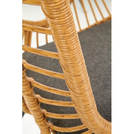 IKARO fotel czarny / naturalny / popielaty (1p4szt)