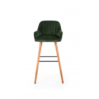 H93 hoker nogi - orzech, tapicerka - c. zielony (1p1szt)