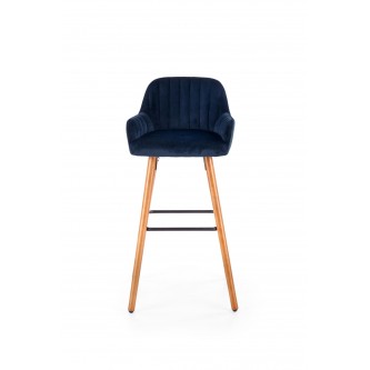 H93 hoker nogi - orzech, tapicerka - granatowy (1p1szt)