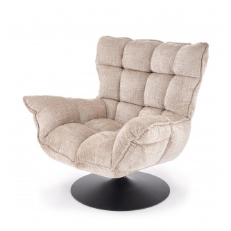 HAGEN fotel wypoczynkowy z funkcją obracania i kołyski, beżowy (1p1szt)