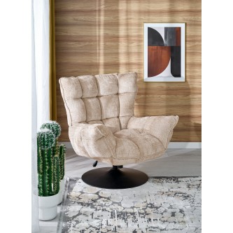 HAGEN fotel wypoczynkowy z funkcją obracania i kołyski, beżowy (1p1szt)