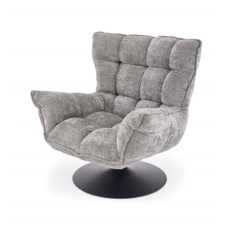 HAGEN fotel wypoczynkowy z funkcją obracania i kołyski, popielaty (1p1szt)