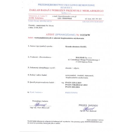 HASEL fotel gabinetowy czarny / popiel