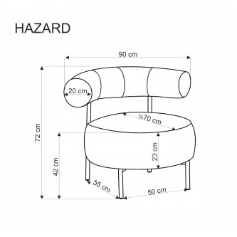 HAZARD fotel wypoczynkowy, beżowy (1p1szt)