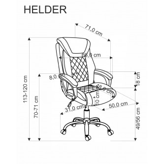 HELDER fotel gabinetowy czarny (1p1szt)