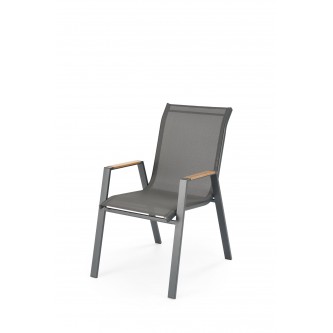 HOVER krzesło ogrodowe, popielaty / antracytowy (1p1szt)