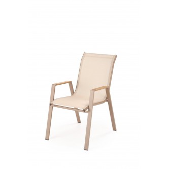 HOVER krzesło ogrodowe, beżowy / cappuccino (1p1szt)